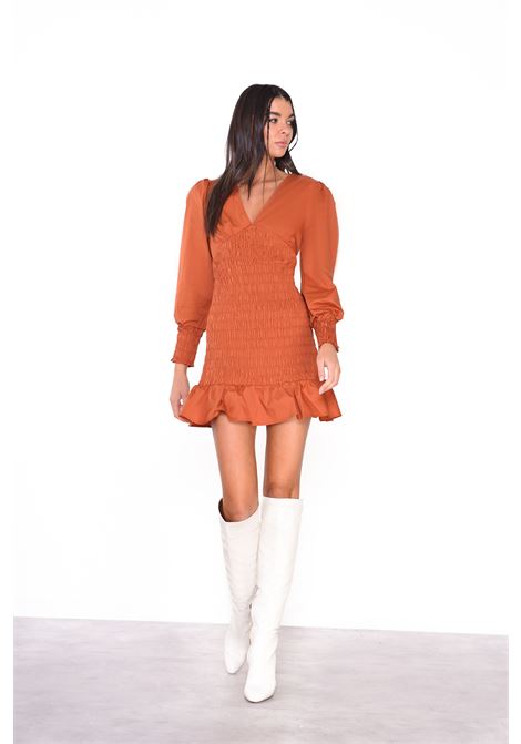 LADIES DRESS GLAMOROUS | dress | AN4146BURNT ORANGE